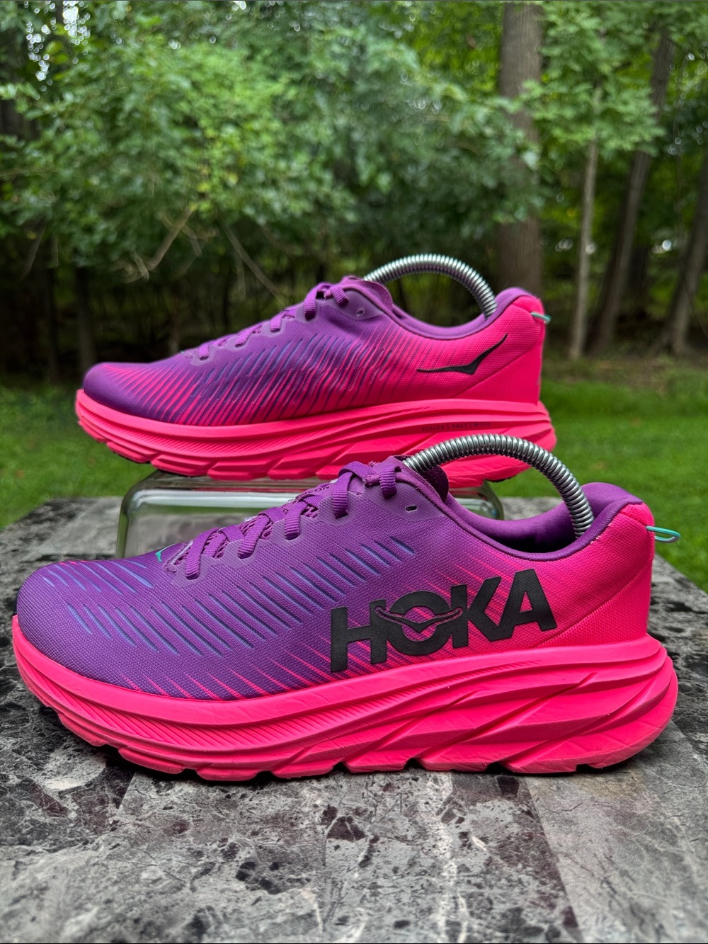 HOKA One One Rincon 3 Running Shoes Beautyberry Knockout Pink Women 9B Sneakers - Picture 2 of 15